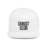 Faith Culture - Christ Club - Christian Flat Bill Snapback Hat One size White