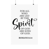 Faith Culture - Romans 8:14 Christian Poster Led by the Spirit Scripture Wall Art