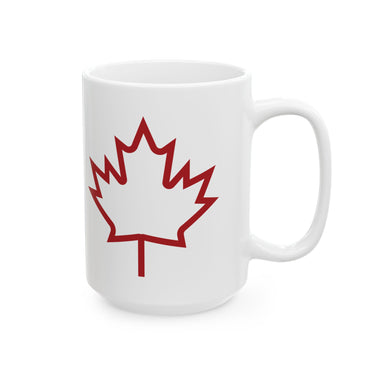 Faith Culture – Red Maple Leaf Canada Mug – 11oz & 15oz | Patriotic Canadian Coffee Cup