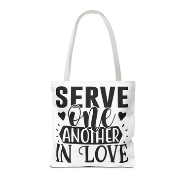 Faith Culture - Serve One Another in Love Christian Tote Bag - Galatians 5:13 Bible Verse