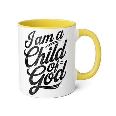 Faith Culture - Child of God - Christian Accent Coffee Mug, 11oz Yellow 11oz