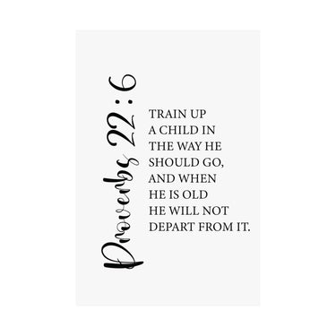 Faith Culture - Train Up a Child Christian Poster Proverbs 22:6 Scripture Wall Art
