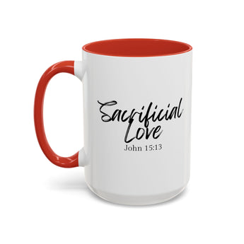 Faith Culture - Sacrificial Love - John 15:13 Christian Coffee Mug 15oz Red