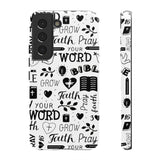 Prayer and Faith Christian Tough Phone Cases Samsung Galaxy S22 Glossy