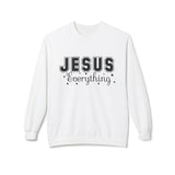 Faith Culture - Jesus Is Everything Christian Crewneck Sweatshirt – White | Bold Faith Pullover White