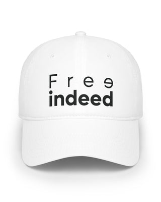Free Indeed Minimal Christian Hat | John 8:36 One size White