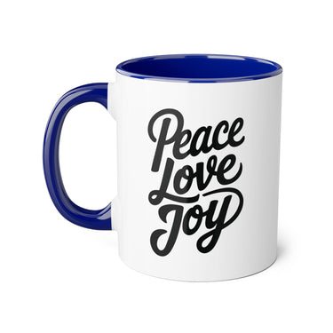 Faith Culture - Peace Love Joy - Christian Coffee Mug, 11oz