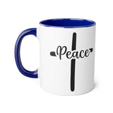Faith Culture - Peace in Christ - Christian Accent Coffee Mug, 11oz
