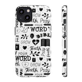 Prayer and Faith Christian Tough Phone Cases iPhone 13 Glossy