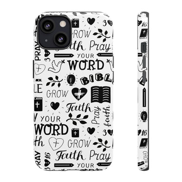 Prayer and Faith Christian Tough Phone Cases iPhone 13 Glossy