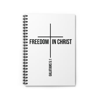 Freedom in Christ Christian Journal | Galatians 5:1 Scripture Notebook One Size