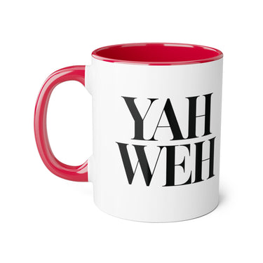 Faith Culture - Yahweh - Christian Accent Coffee Mug, 11oz Red 11oz