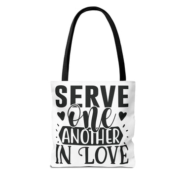 Faith Culture - Serve One Another in Love Christian Tote Bag - Galatians 5:13 Bible Verse