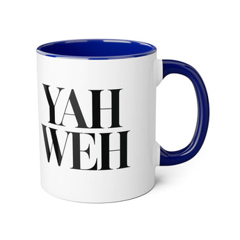 Faith Culture - Yahweh - Christian Accent Coffee Mug, 11oz Blue 11oz