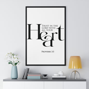 Faith Culture - Christian Home Décor - Trust in the Lord with All Your Heart - Proverbs 3:5 Wall Art