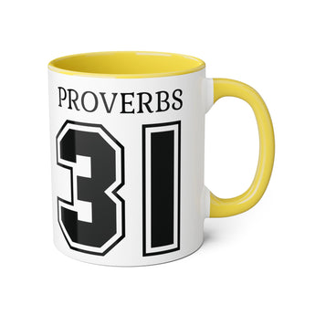 Faith Culture - Proverbs 31 Woman - Christian Accent Coffee Mug, 11oz Yellow 11oz