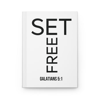 Set Free Hardcover Christian Journal | Galatians 5:1 Bible Verse Notebook Journal