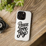 Faith Culture – Peace Love Joy Christian Tough Phone Case iPhone 16 Pro Glossy