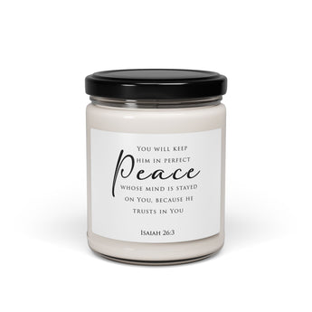 Faith Culture Perfect Peace Isaiah 26:3 Christian Scented Soy Candle 9oz