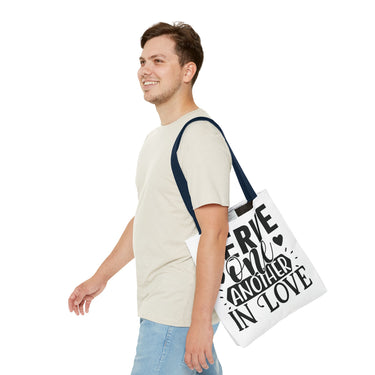 Faith Culture - Serve One Another in Love Christian Tote Bag - Galatians 5:13 Bible Verse