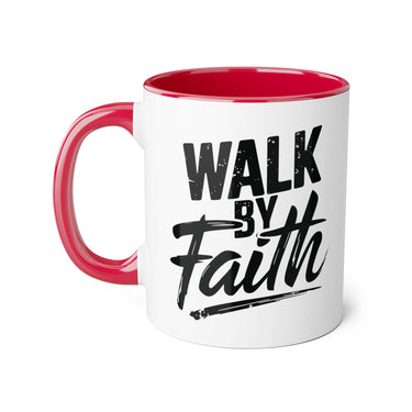 Faith Culture - Walk by Faith - Christian Accent Coffee Mug, 11oz