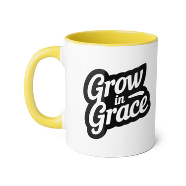 Faith Culture - Grow in Grace - Christian Accent Coffee Mug, 11oz