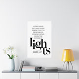 Faith Culture - Every Good Gift Christian Poster James 1:17 Father of Lights Scripture Wall Art
