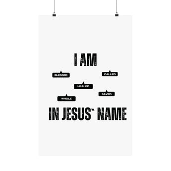 Faith Culture Blessed Called Healed Saved Whole Art Print | Identity in Christ Matte Poster