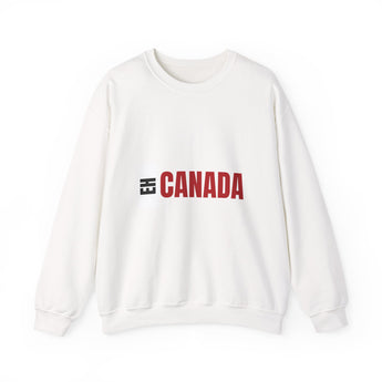 Faith Culture – Eh Canada Crewneck Sweatshirt – White | Playful Canadian Pride Pullover