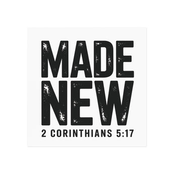 Faith Culture Made New Christian Car Magnet – Square | 2 Corinthians 5:17