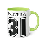 Faith Culture - Proverbs 31 Woman - Christian Accent Coffee Mug, 11oz Light Green 11oz