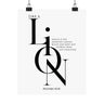 Faith Culture Like a Lion in You Proverbs 30:30 Christian Matte Poster | Minimalist Scripture Print 8" x 10" Matte