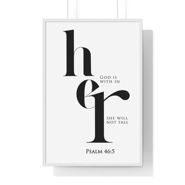 God Is Within Her framed Scripture wall art product view