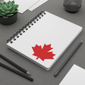 Faith Culture – Red Maple Leaf Spiral Journal | Minimalist Canadian Notebook for Daily Writing
