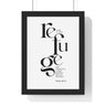God Is Our Refuge framed Bible verse wall art inspired by Psalm 46:1-2, black frame with black and white scripture typography