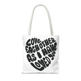 Faith Culture - Serve One Another in Love Christian Tote Bag - Galatians 5:13 Bible Verse