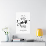 Faith Culture - Romans 8:14 Christian Poster Led by the Spirit Scripture Wall Art