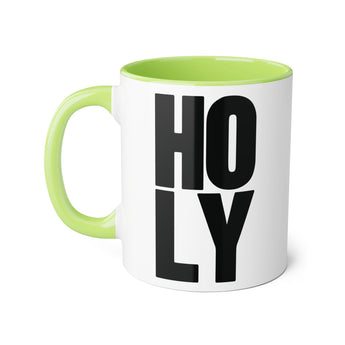 Holy Accent Mug - 11oz Coffee Cup for Inspirational Gifts Light Green 11oz