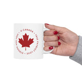 Faith Culture – O Canada True Patriot Love Mug – 11oz & 15oz | Bold Canadian Heritage Cup 11oz