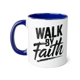 Faith Culture - Walk by Faith - Christian Accent Coffee Mug, 11oz