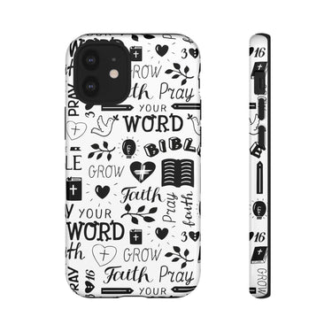 Prayer and Faith Christian Tough Phone Cases iPhone 12 Mini Glossy