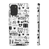 Prayer and Faith Christian Tough Phone Cases Samsung Galaxy S20+ Glossy