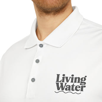Faith Culture - Living Water - Christian Unisex Performance Polo by adidas® White
