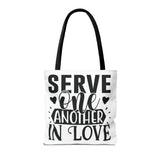 Faith Culture - Serve One Another in Love Christian Tote Bag - Galatians 5:13 Bible Verse