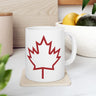 Faith Culture – Red Maple Leaf Canada Mug – 11oz & 15oz | Patriotic Canadian Coffee Cup 11oz