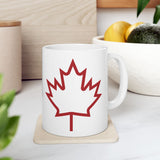 Faith Culture – Red Maple Leaf Canada Mug – 11oz & 15oz | Patriotic Canadian Coffee Cup 11oz