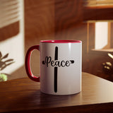 Faith Culture - Peace in Christ - Christian Accent Coffee Mug, 11oz Red 11oz