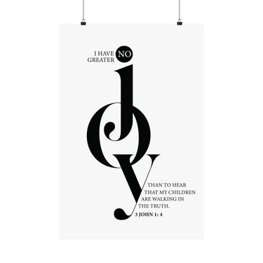 Faith Culture - No Greater Joy Christian Poster 3 John 1:4 Scripture Wall Art