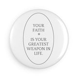 Faith Culture -Christian Button Magnet, Round (1 & 10 pcs)
