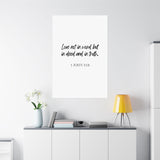Faith Culture - 1 John 3:18 Poster - Christian Wall Art - Love in Deed and Truth Decor 36" x 54" Matte